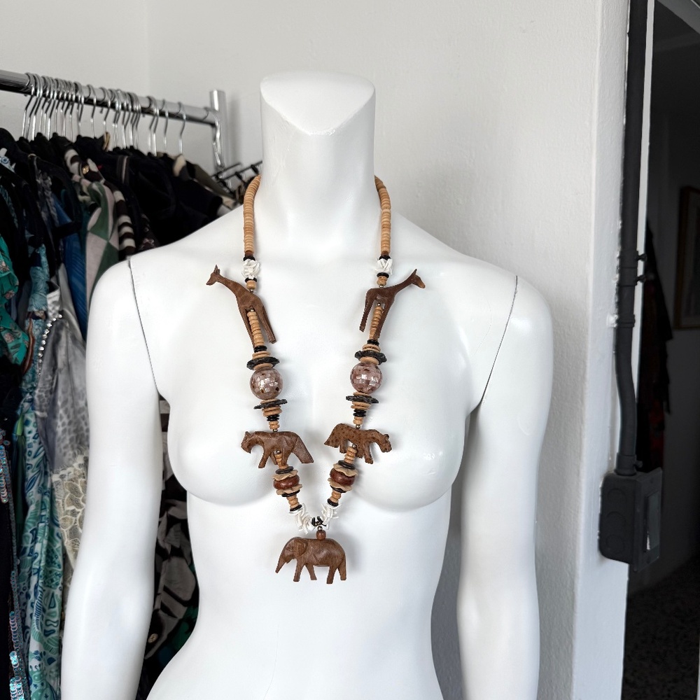 Handmade Safari/African Wooden Necklace